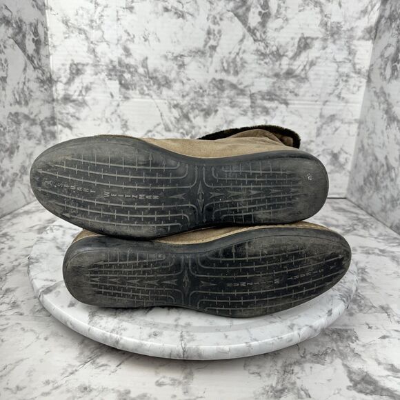 Stuart Weitzman Womans Fur Lined Slouch Mid Calf Boots Size 10 Taupe Brown Suede - Picture 9 of 10